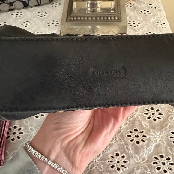 Coach Houndstooth Wool Red Interior Cosmetic Pouch - Picture 2 of 3